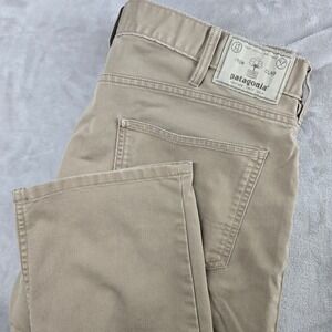 Patagonia Iron Clad Mens 38x32 Organic Cotton Chino Pants Khaki Tan Brown